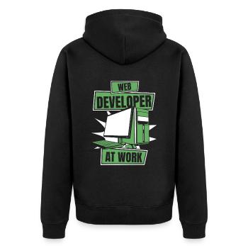 Développeur Web Webdeveloper Cool - Veste à capuche bio Premium Unisexe - noir - Dos - Nico (187cm)