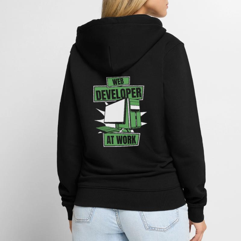 Web Developer Webdeveloper Cool Unisex Premium Organic Zip Hoodie