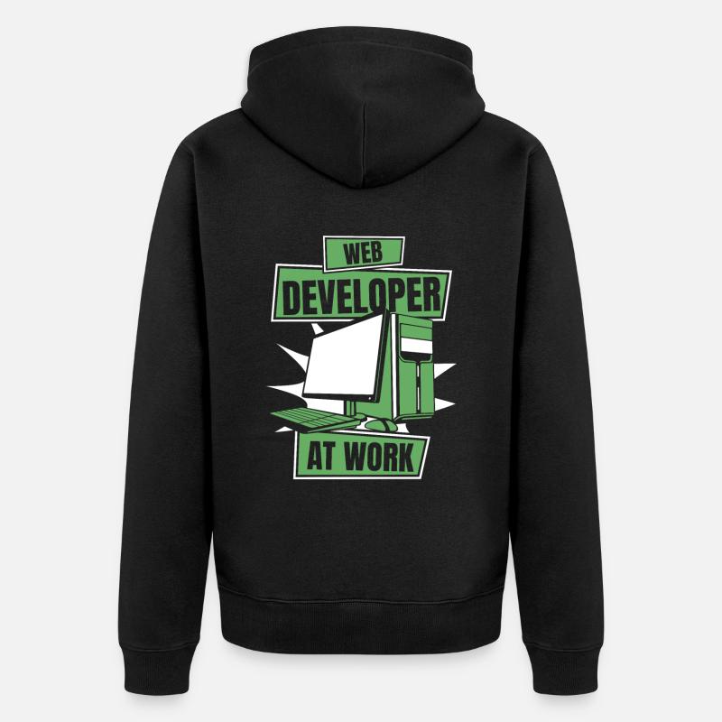 Développeur Web Webdeveloper Cool - Veste à capuche bio Premium Unisexe - noir
