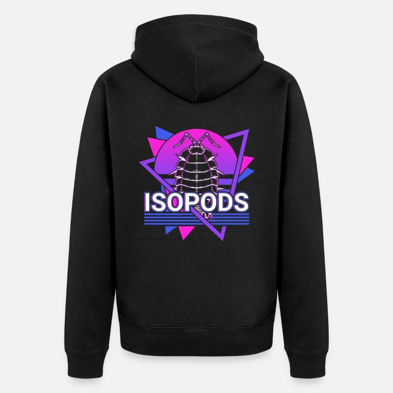 Isopodes Retro Vaporwave Isopode - Veste à capuche bio Premium Unisexe - noir