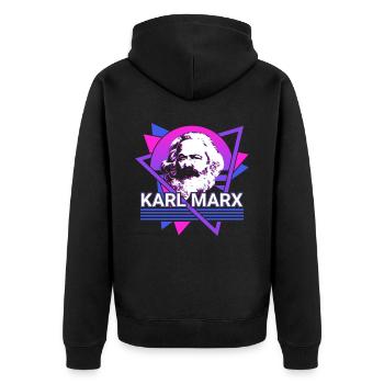 Socialisme socialiste Communisme communiste - Veste à capuche bio Premium Unisexe - noir - Dos - Nico (187cm)