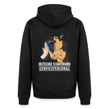 Berger allemand - Veste à capuche bio Premium Unisexe - noir - Dos - Nico (187cm)