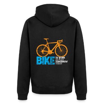 VTT VTT Retro Mountainbike - Veste à capuche bio Premium Unisexe - noir - Dos - Nico (187cm)