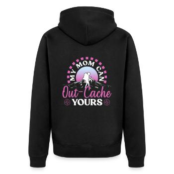 Géocachette Maman Maman Géocacheur - Veste à capuche bio Premium Unisexe - noir - Dos - Nico (187cm)