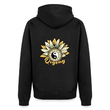 Qigong Yin Yang Tai Chi Méditation Arts Martiaux - Veste à capuche bio Premium Unisexe - noir - Dos - Nico (187cm)