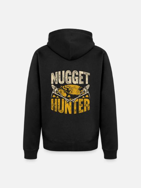 Goldschürfer Goldsucher Nugget Hunter - Unisex Premium Bio Zip Hoodie - Schwarz