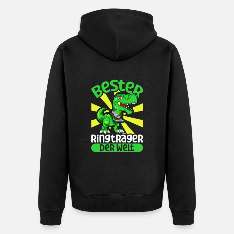 Bester Ringträger der Welt - Unisex Premium Bio Zip Hoodie - Schwarz