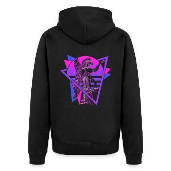 Anunnaki Ancient Sumerians Babylonians Assyrians - Unisex Premium Organic Zip Hoodie - black - Back - Nico (187cm)