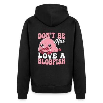 Ne soyez pas un koi qui est un propriétaire de poisson blob - Veste à capuche bio Premium Unisexe - noir - Dos - Nico (187cm)