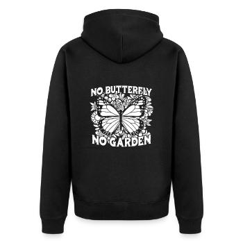 Hobby gardeners garden garden butterflies - Unisex Premium Organic Zip Hoodie - black - Back - Nico (187cm)