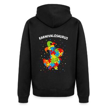 Carnival Confetti Dino Dinosaur Costume Replacement - Unisex Premium Organic Zip Hoodie - black - Back - Nico (187cm)