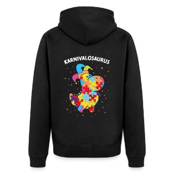 Carnival Confetti Tyrannosaurus Rex Costume Replacement - Unisex Premium Organic Zip Hoodie - black - Back - Nico (187cm)