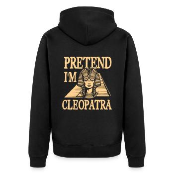 Lustiger Ägytischer Spruch Ägypten - Unisex Premium Bio Zip Hoodie - Schwarz - Hinten - Nico (187cm)
