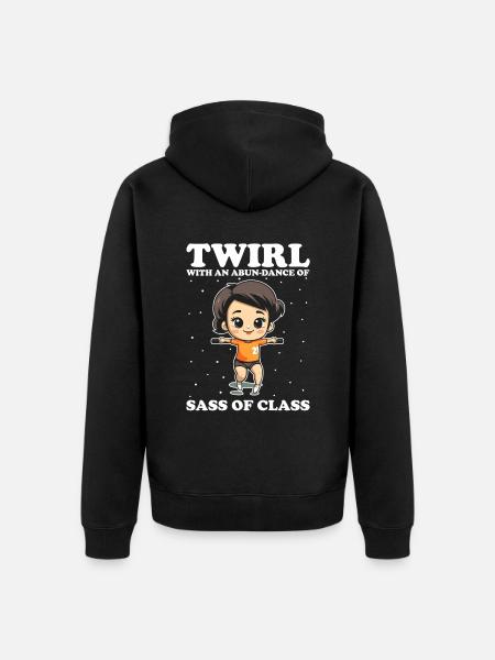 Stocktanz Design für Stabtänzerin - Unisex Premium Bio Zip Hoodie - Schwarz