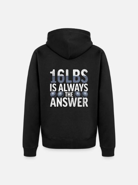 Kugelstoßen Kugelstoß Kugelstoßer - Unisex Premium Bio Zip Hoodie - Schwarz