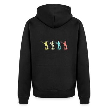 Wakeboarding - Unisex Premium Bio Zip Hoodie - Schwarz - Hinten - Nico (187cm)