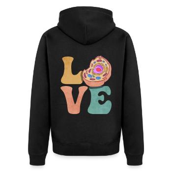 Biology Biologist Cell - Unisex Premium Organic Zip Hoodie - black - Back - Nico (187cm)