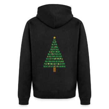 Noël souhaite que les familles d’arbres de Noël soient moches - Veste à capuche bio Premium Unisexe - noir - Dos - Nico (187cm)