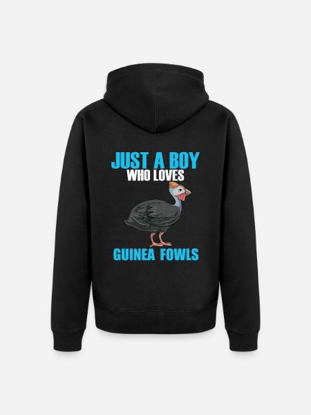 Perlhühner Perlhuhn Guinea Fowl - Unisex Premium Organic Zip Hoodie - black