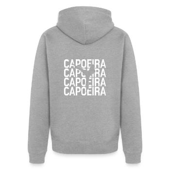 Capoeira - Veste à capuche bio Premium Unisexe - gris chiné - Dos - Nico (187cm)