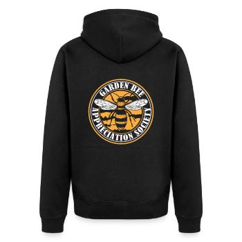 Jardinier amateur jardin abeilles de jardin - Veste à capuche bio Premium Unisexe - noir - Dos - Nico (187cm)