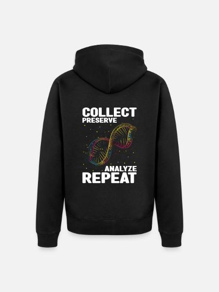 Forensischer Wissenschaftlicher Ermittler - Unisex Premium Bio Zip Hoodie - Schwarz