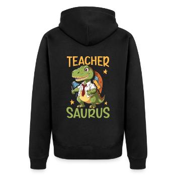 Professeur de paléontologie des dinosaures Enseignement Dino - Veste à capuche bio Premium Unisexe - noir - Dos - Nico (187cm)