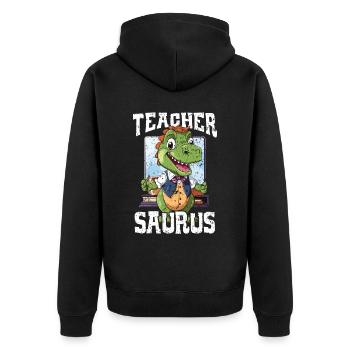 Professeur de paléontologie des dinosaures Enseignement Dino - Veste à capuche bio Premium Unisexe - noir - Dos - Nico (187cm)