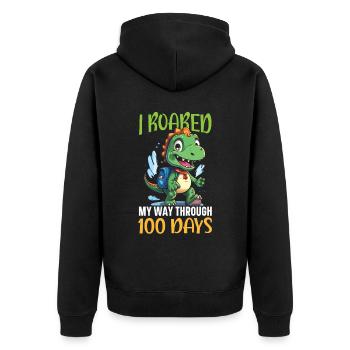Professeur de paléontologie des dinosaures Enseignement Dino - Veste à capuche bio Premium Unisexe - noir - Dos - Nico (187cm)