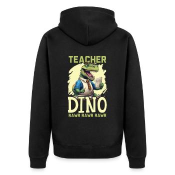 Professeur de paléontologie des dinosaures Enseignement Dino - Veste à capuche bio Premium Unisexe - noir - Dos - Nico (187cm)