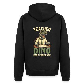 Professeur de paléontologie des dinosaures Enseignement Dino - Veste à capuche bio Premium Unisexe - noir - Dos - Nico (187cm)
