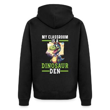 Professeur de paléontologie des dinosaures Enseignement Dino - Veste à capuche bio Premium Unisexe - noir - Dos - Nico (187cm)