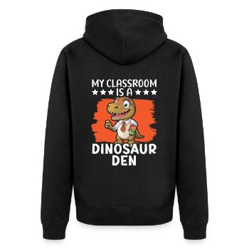 Professeur de paléontologie des dinosaures Enseignement Dino - Veste à capuche bio Premium Unisexe - noir - Dos - Nico (187cm)
