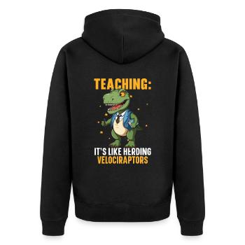 Professeur de paléontologie des dinosaures Enseignement Dino - Veste à capuche bio Premium Unisexe - noir - Dos - Nico (187cm)