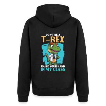 Professeur de paléontologie des dinosaures Enseignement Dino - Veste à capuche bio Premium Unisexe - noir - Dos - Nico (187cm)