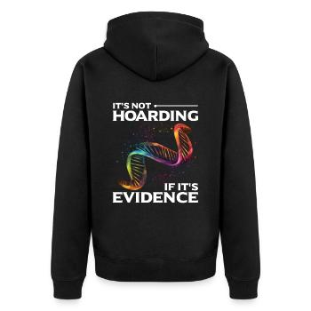 Gerichtsmediziner und Forensischer Analyst - Unisex Premium Bio Zip Hoodie - Schwarz - Hinten - Nico (187cm)