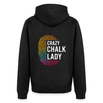 Forensische Kriminologie und Tatort-Ermittler - Unisex Premium Bio Zip Hoodie - Schwarz - Hinten - Nico (187cm)