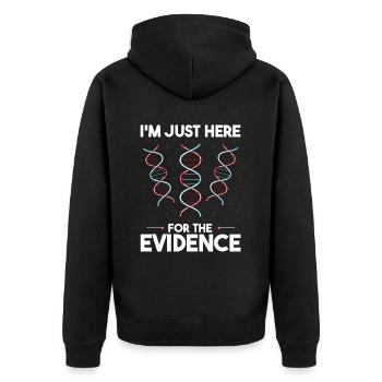 Forensische Kriminologie und Tatort-Ermittler - Unisex Premium Bio Zip Hoodie - Schwarz - Hinten - Nico (187cm)
