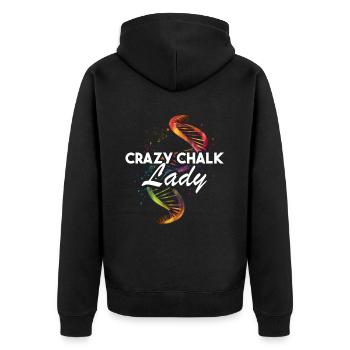Forensik und forensische Wissenschaft - Unisex Premium Bio Zip Hoodie - Schwarz - Hinten - Nico (187cm)