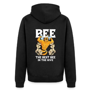 Jardinier amateur jardin ruche abeilles - Veste à capuche bio Premium Unisexe - noir - Dos - Nico (187cm)