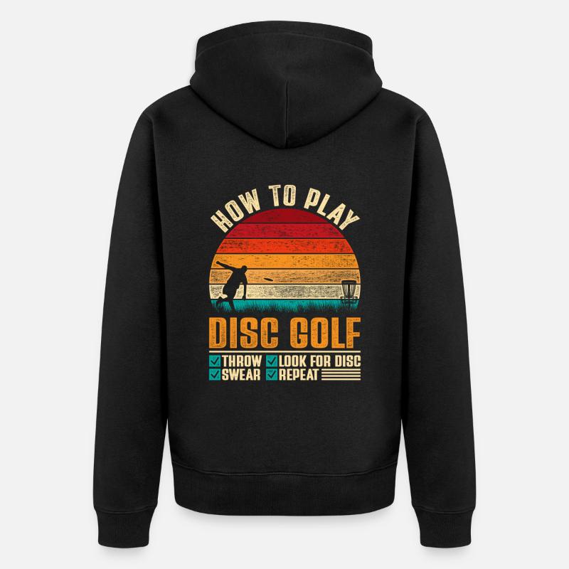 Disc Golf Discgolf - Veste à capuche bio Premium Unisexe - noir