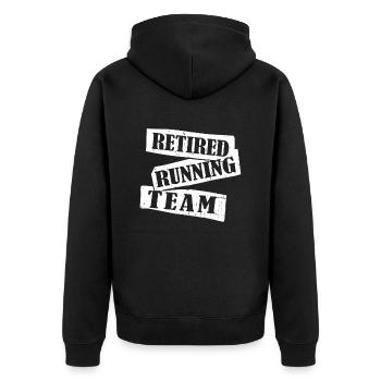 Pension de pensionné - Veste à capuche bio Premium Unisexe - noir - Dos - Nico (187cm)