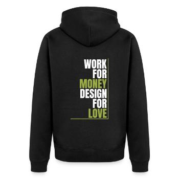 Web Developer Web Developer Love - Unisex Premium Organic Zip Hoodie - black - Back - Nico (187cm)