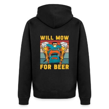 Hobby Gardener Garden Funny Garden Bière - Veste à capuche bio Premium Unisexe - noir - Dos - Nico (187cm)