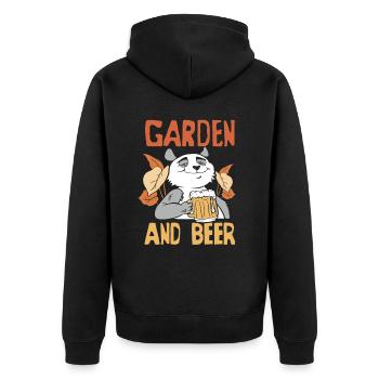 Hobby Gardener Garden Panda Garden Bière - Veste à capuche bio Premium Unisexe - noir - Dos - Nico (187cm)