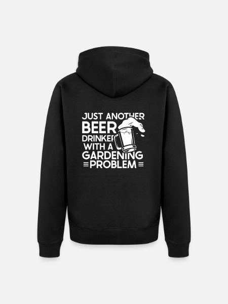 Hobbygärtner Garten Gartenbier - Unisex Premium Bio Zip Hoodie - Schwarz