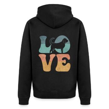 Chien Limier - Veste à capuche bio Premium Unisexe - noir - Dos - Nico (187cm)