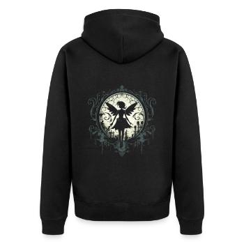 Dreamlike fairy in magical fairy world - symbol - Unisex Premium Organic Zip Hoodie - black - Back - Nico (187cm)