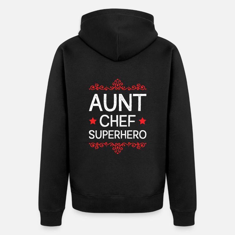 Tante Super-héros - Veste à capuche bio Premium Unisexe - noir