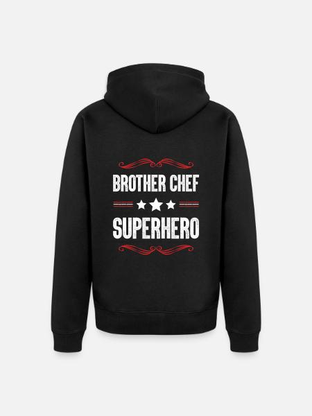 Brother Super-héros - Veste à capuche bio Premium Unisexe - noir